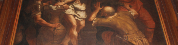La Flagellazione di Cristo, tela di Bartolomeo Letterini nel duomo di San Lorenzo ad Abano Terme