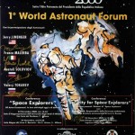 1° World Astronaut Forum, Poster della manifestazione con illustrazione da un dipinto su tela di Raffaella Losapio (Milano 23-24/11/2000)