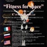 Fitness for space (Milano 16 giugno 2001), Poster della manifestazione con illustrazione da un dipinto su tela di Raffaella Losapio