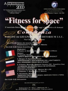 Fitness for space (Milano 16 giugno 2001), Poster della manifestazione con illustrazione da un dipinto su tela di Raffaella Losapio