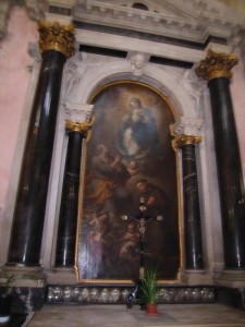 Letterini Bartolomeo Immacolata con San Giuseppe e Sant'Antonio_1730, pittura su tela_San Canciano, altare laterale