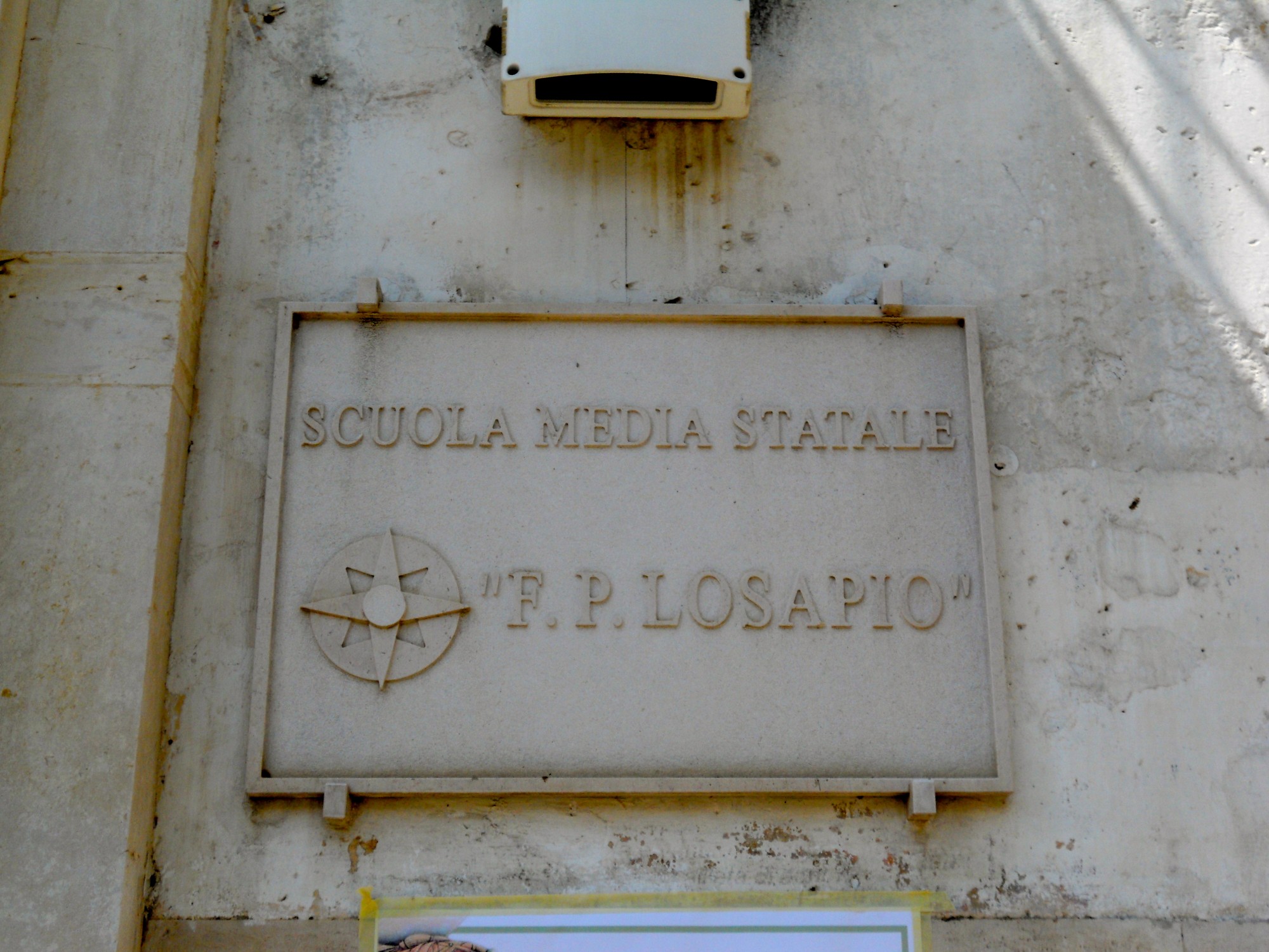 Targa Scuola Media Statale a Gioia del Colle, 2012