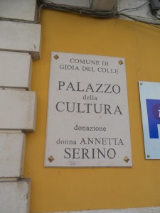 Palazzo della Cultura di Gioia del Colle, 2012