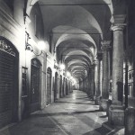 Il portico del collegio San Carlo, foto anni 50