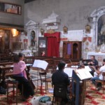 Musicisti all'interno della Chiesa di Ognissanti-Venezia